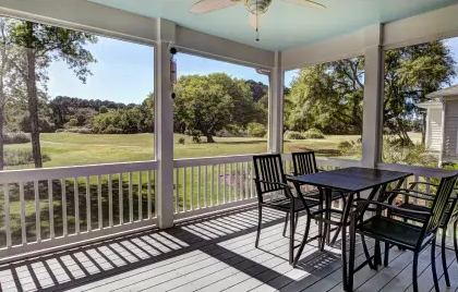 Finished covered porch